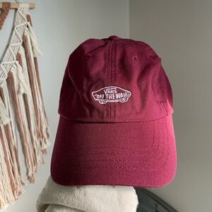 Vans Maroon 'Off The Wall' Cap